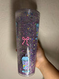 Pisces glitter cup